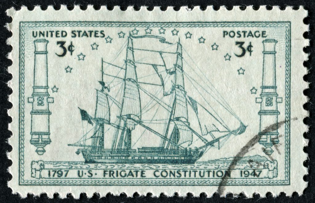 United States Frigate Constitution ship stamp